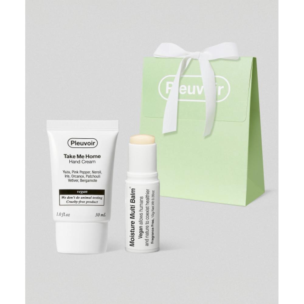 Pleuvoir The White Collection Lip And Multi Balm   hAnd Cream Set  Choose 1 Of 3 Almost Naked