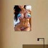 Vintage Tin Sign Summer Beach Style - Colorful Bikini Beauty Print Wall Art Decor 8x12 Inch 1PC