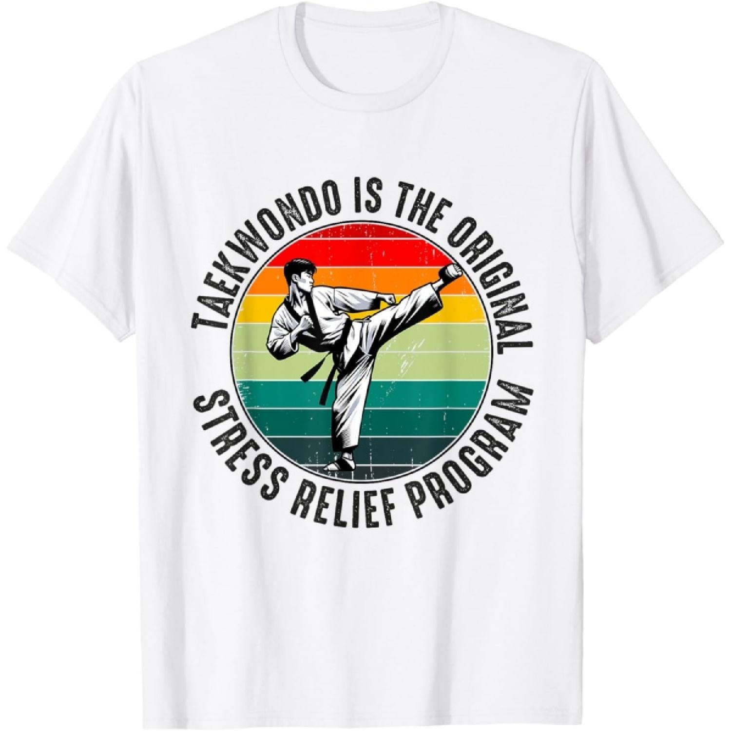 Тхэквондо Для Мужчин Женщин Мальчиков Детей KTD Tae Kwon Do Боец Футболка XXXXXL белый