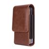 Solid Color Cell Phone Belt Pouch Flip Case Leather Belt Clip Dual Pouch  Mobile Phone
