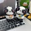 Plush Panda Backpack Keychain Pendant Toy Stuffed Doll Bag Decoration Kids Gift