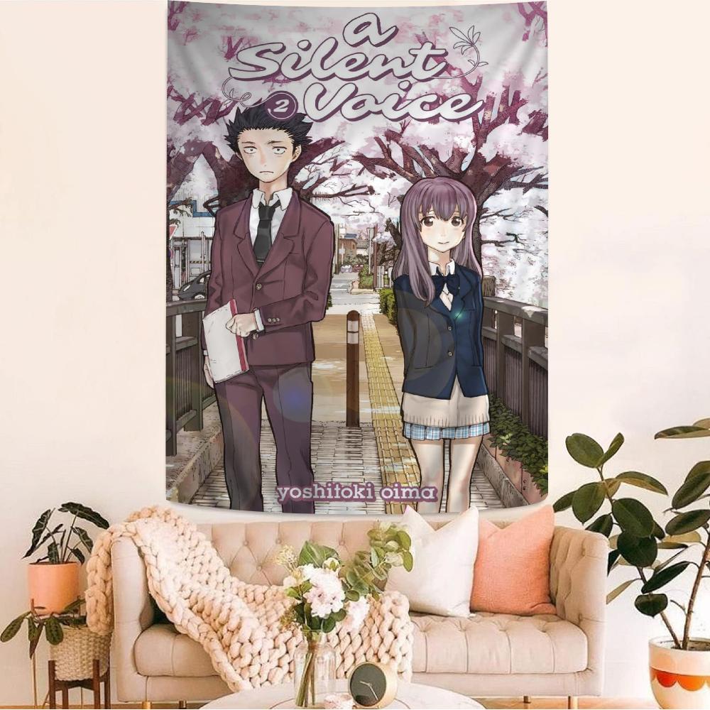 A Silent Voice Cartoon Tapestry Wall Hanging Decoration Household Home Decor
