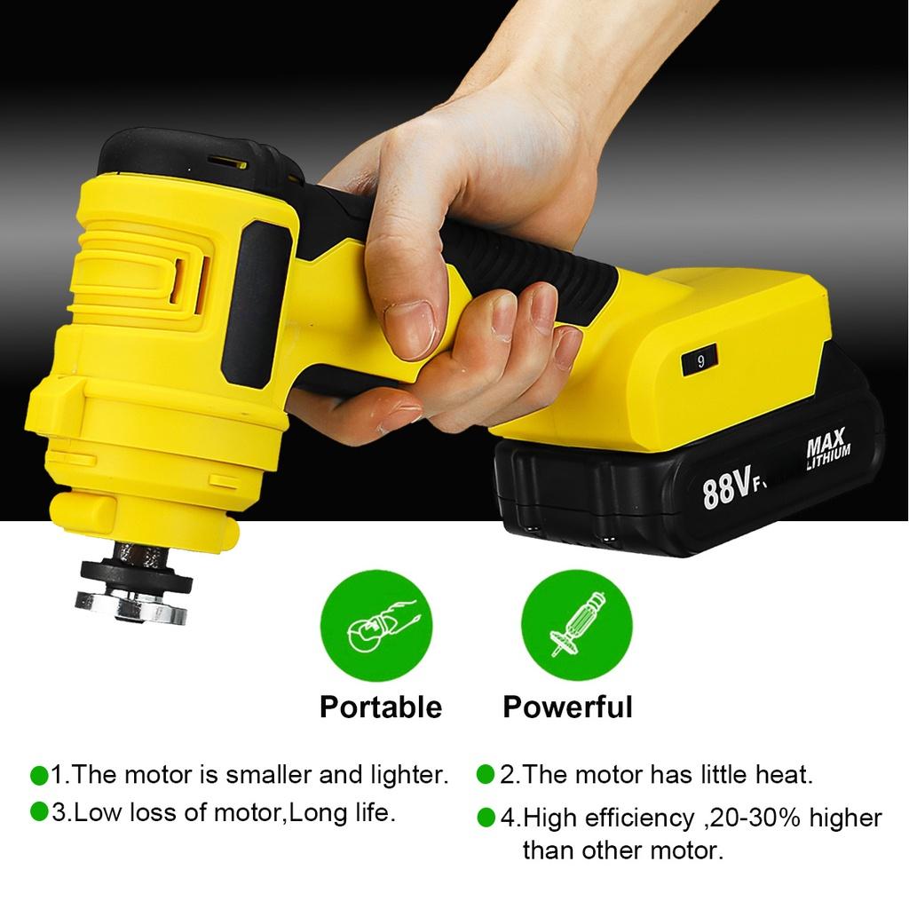 Electric Mini Angle Grinder Adjustable Speed Li-ion Battery Cutting Power Tool For 18V Battery 10000RPM 88VF 1580W