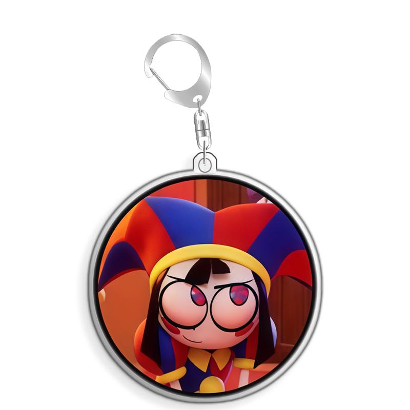 For The Amazing Digital Circus Pomni Zooble Gangle Kinger Ragatha Acrylic Selfmade Cute Cartoon Anime Keychain Pendant Toy Gift