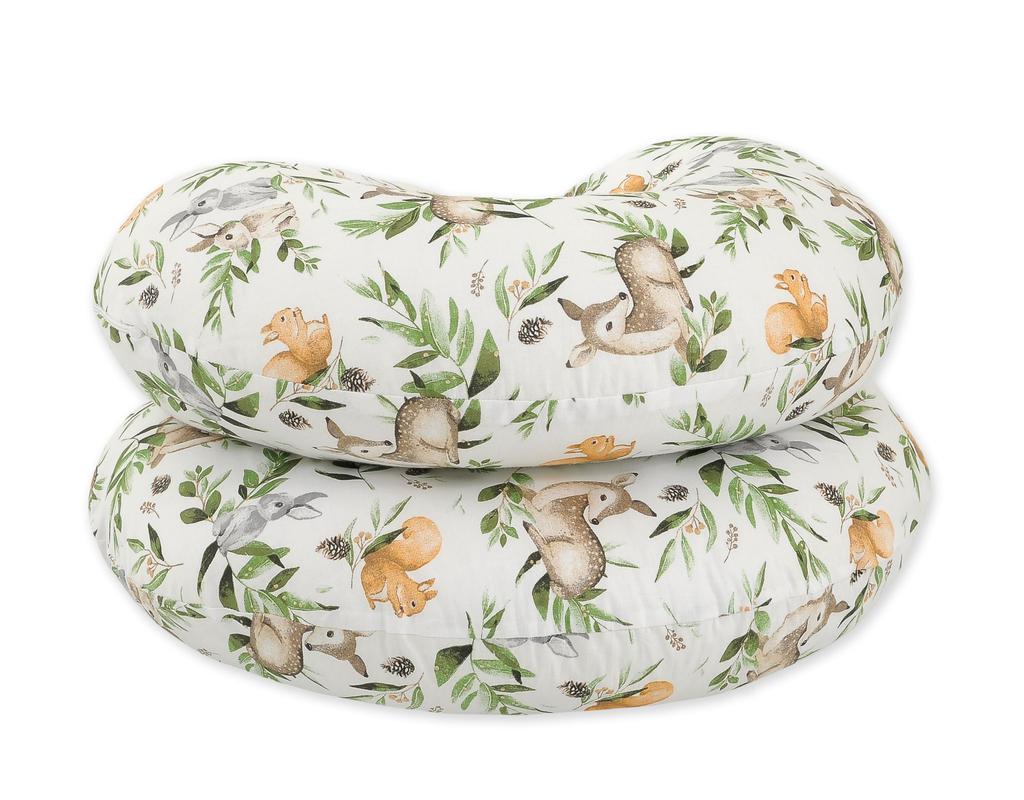 Pregnancy pillow type C removable cover pillow for pregnant women, for feeding - Woodland green