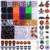 2088-teiliges Halloween-Polymer Clay Perlenarmband-Bastelset, 24 süße und lustige Perlendesigns, Totenkopf- und Kürbis-Perlenanhänger (2 Stücke)