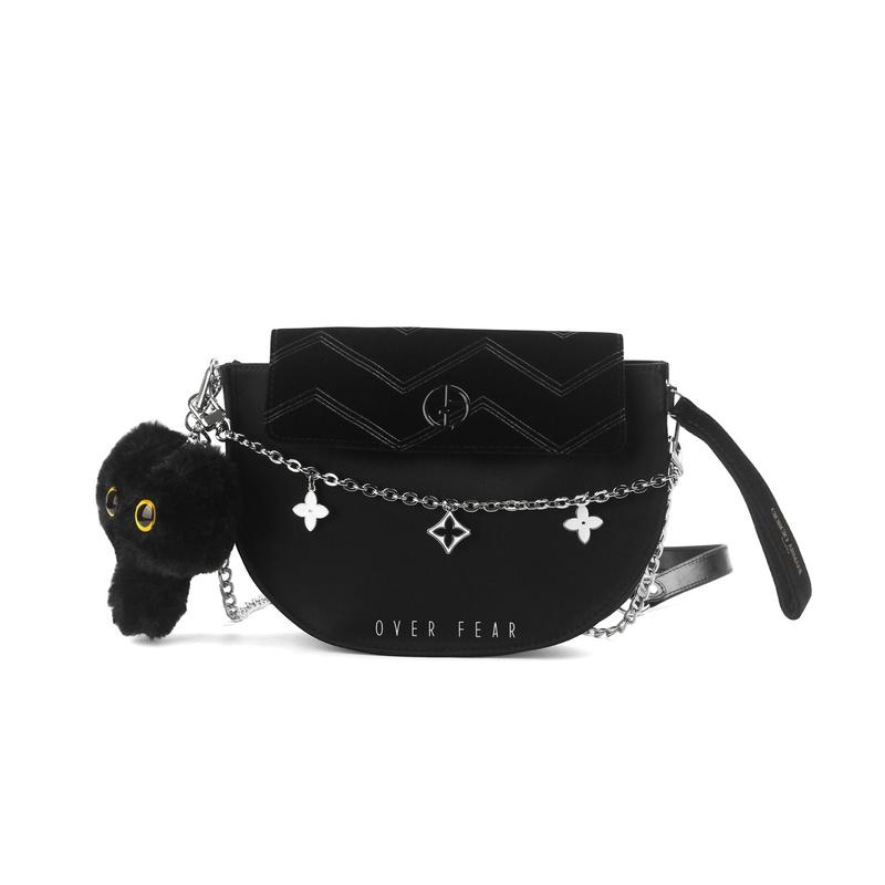 Armani Cosmetic bag/toiletry bag [Customized Bag] Xiaohua Fearless Meow Sa, Exquisite, Cute, Cute, Cool, Sweet, Dating, Commuting Fearless Meow Sa чёрный