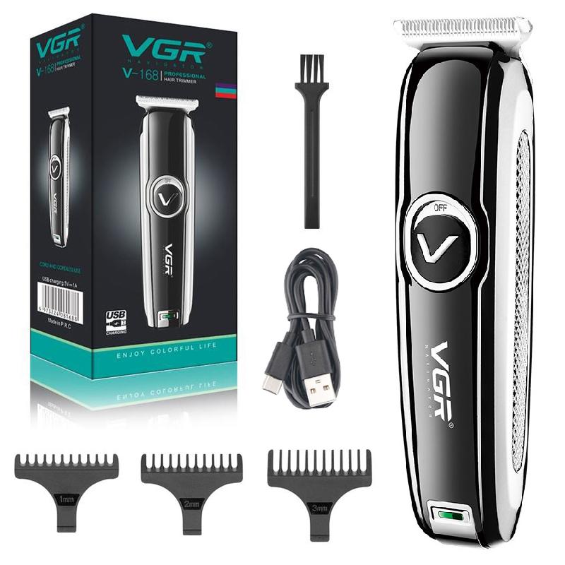 

New VGR V-168 Professional Electric Hair Trimmer Cordless Beard & Hair Clipper for Men Hair Cutter Machine Rechargeable Kit Oil Head Clipper Haircut чорний
