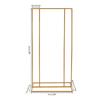 6.56 FT Balloon Wedding Arch Backdrop Stand 2 * 1 M Gold Metal Square Arch Frame Stand for Wedding Ceremony Birthday Party