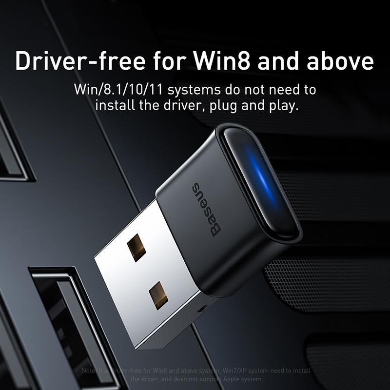 Baseus Προσαρμογέας USB Bluetooth Bluetooth 5.1 Δέκτης-Πομπός Ήχου Μουσικής Για PC Ηχείο Φορητό Υπολογιστή Ασύρματο Ποντίκι Πομπός USB