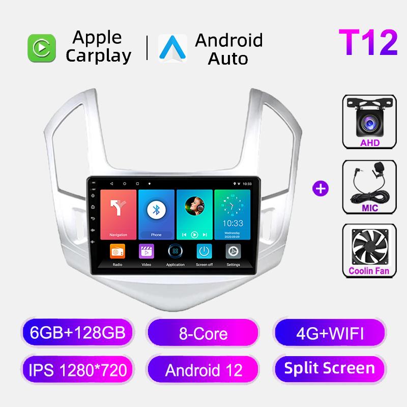 Carplay Android Auto Car Radio For Chevrolet Cruze 2012-2015 Multimedia Video Player GPS Navigation BT 2 Din Stereo Head Unit