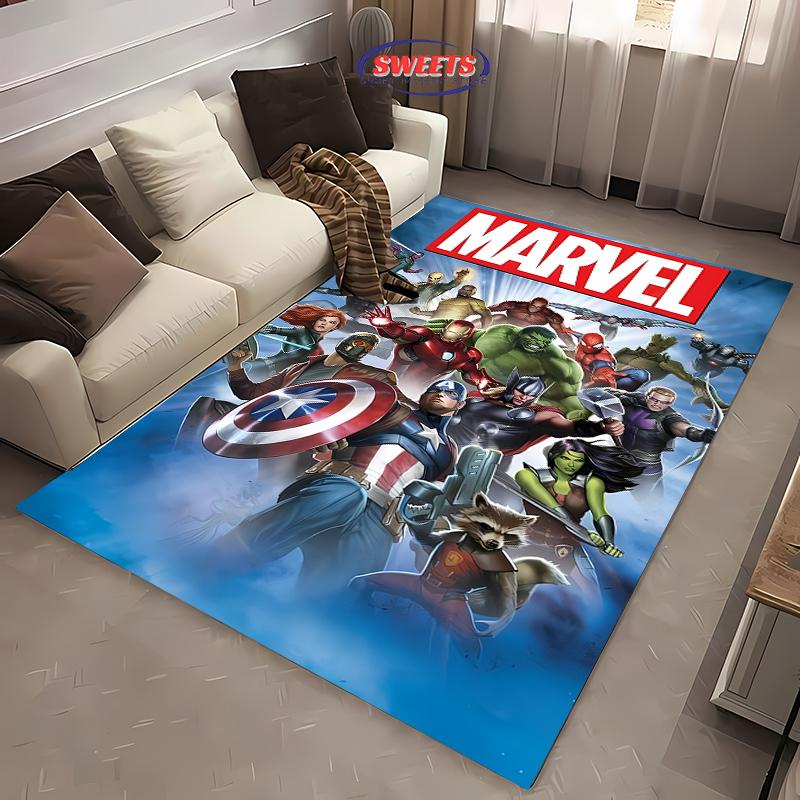 

№2 Килим Marvel Месники Нові полиці! Вітальня Спальня Офісна зона Дитяча кімната на вибір,Нековзний Килимок, який можна прати в машині 40x60cm (16x24in)