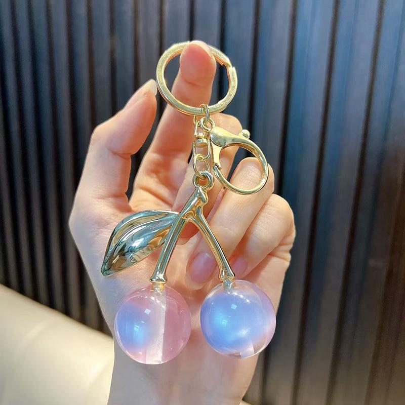 Versatile Cherry Keychain Pendant: Creative Fruit Bag Charm & Exquisite Dessert Gift Accessory
