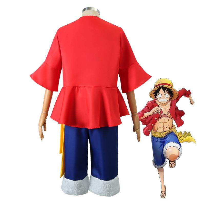 Luffy Cos Clothes ONE PIECE Clothes, Two Years Later the Second Generation of Cosplay Clothes Straw Hat Shoes Props Clothing