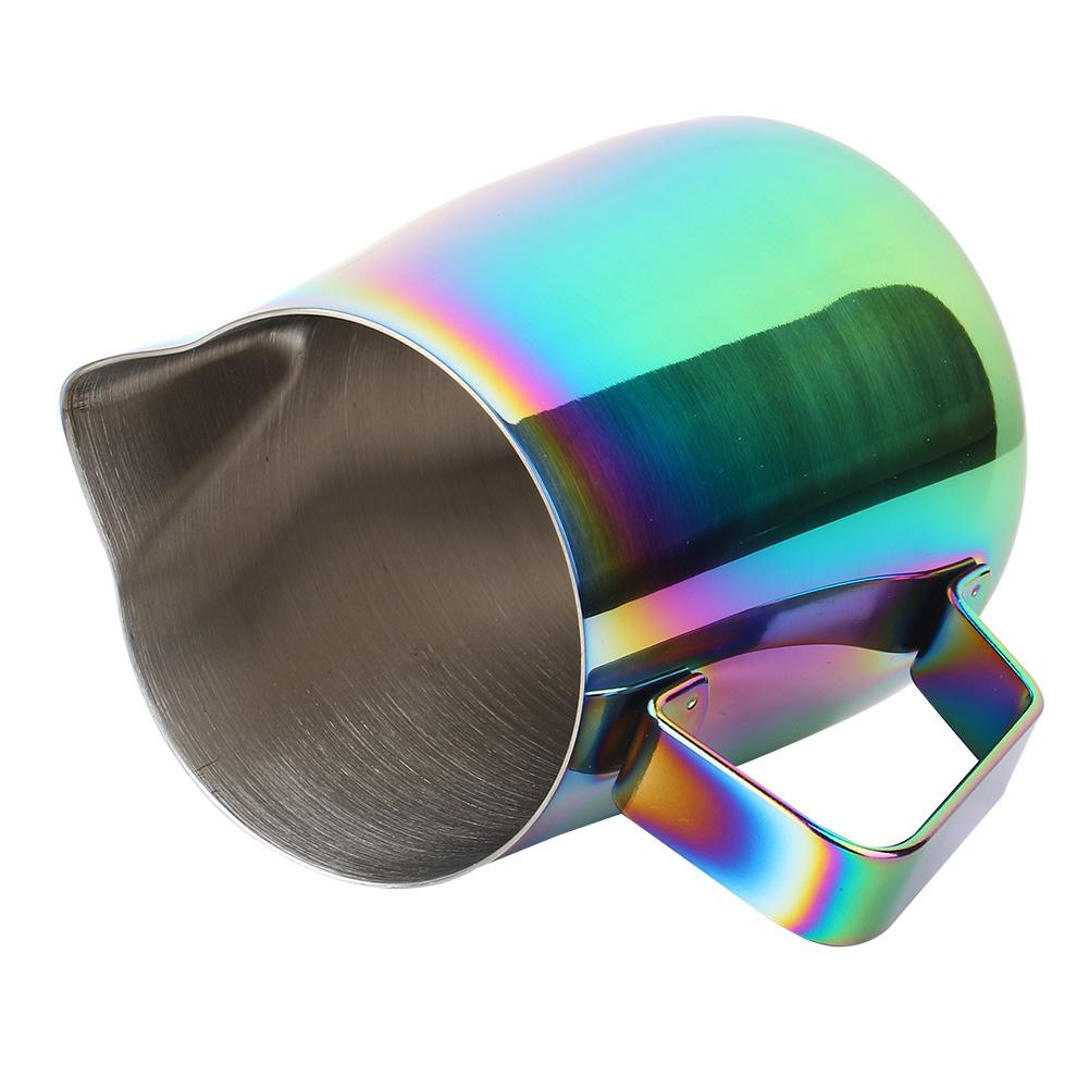 Stainless Steel Colorful Coffee Jug Milk Frothing Pot Espresso Latte Art Pitcher Cup (600ml)