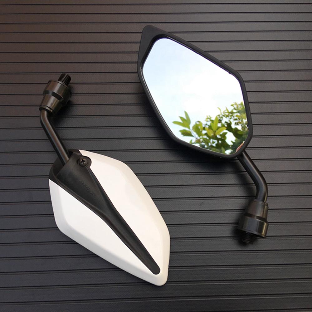 2Pcs/Pair Motorcycle Mirror Scooter E-Bike Rearview Mirrors Electrombile Back Side Convex Mirror 10mm Carbon Fiber