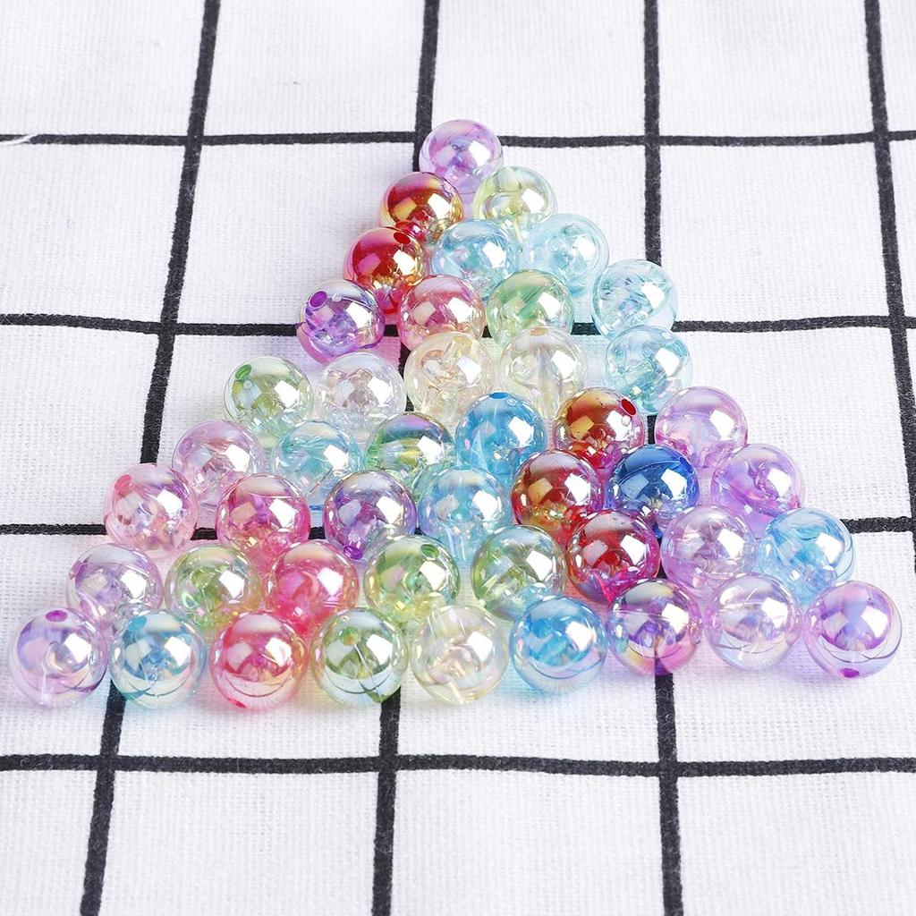 500g DIY Fashion Jewelry Accessory 6MM-12MM Acrylic Beads Round Shape 23 Colors Bracelet Department Spac