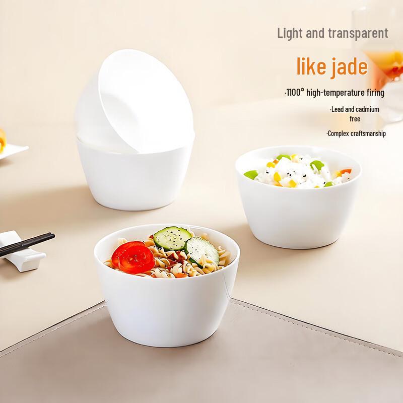 Sky Top Pure White Bone China Dinnerware Bowls