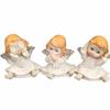 3 Pieces Seated Angel Figurines Decorative Resin Angels Lightweight for Desk