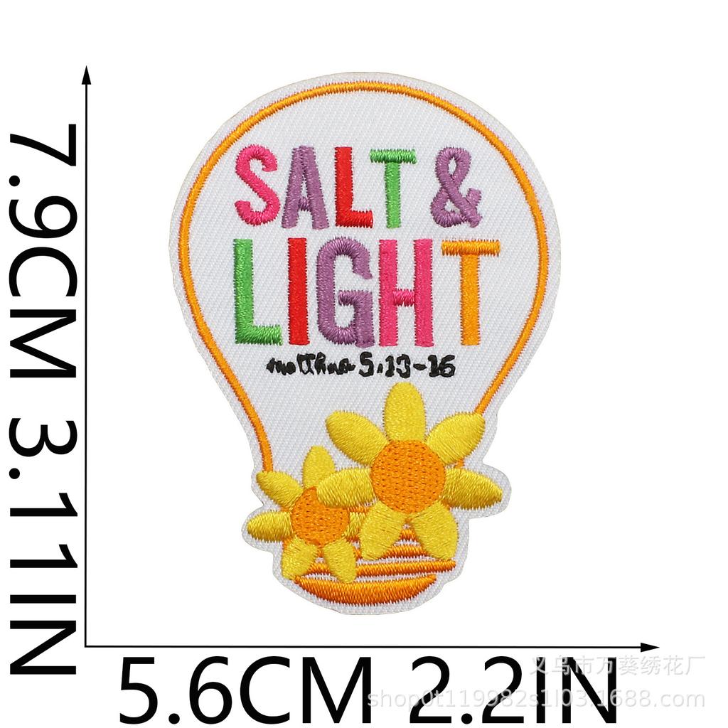 Son Of Jesus Embroidery Cloth Sticker Holiday Costume Decoration Faith Quotes Patch Sticker Flower Letter Embroidery Chapter Ironing