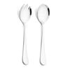 2 pezzi nero cucchiaio da insalata forchetta insalata in acciaio inox cucchiaio da dessert set di posate cucchiai da portata utensili da cucina accessori da tavola