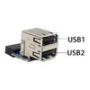 9Pin USB 2.0 Female Converter Adaptor Dual Port USB Motherboard Header Adapter - Dual Layer PH29A Type for PC