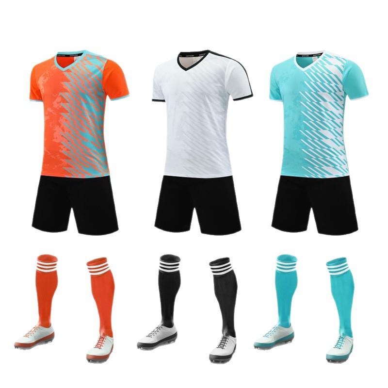 2025 new training clothes autumn and winter men's and women's sports tights children's football team uniforms four-piece printed volleyball uniforms