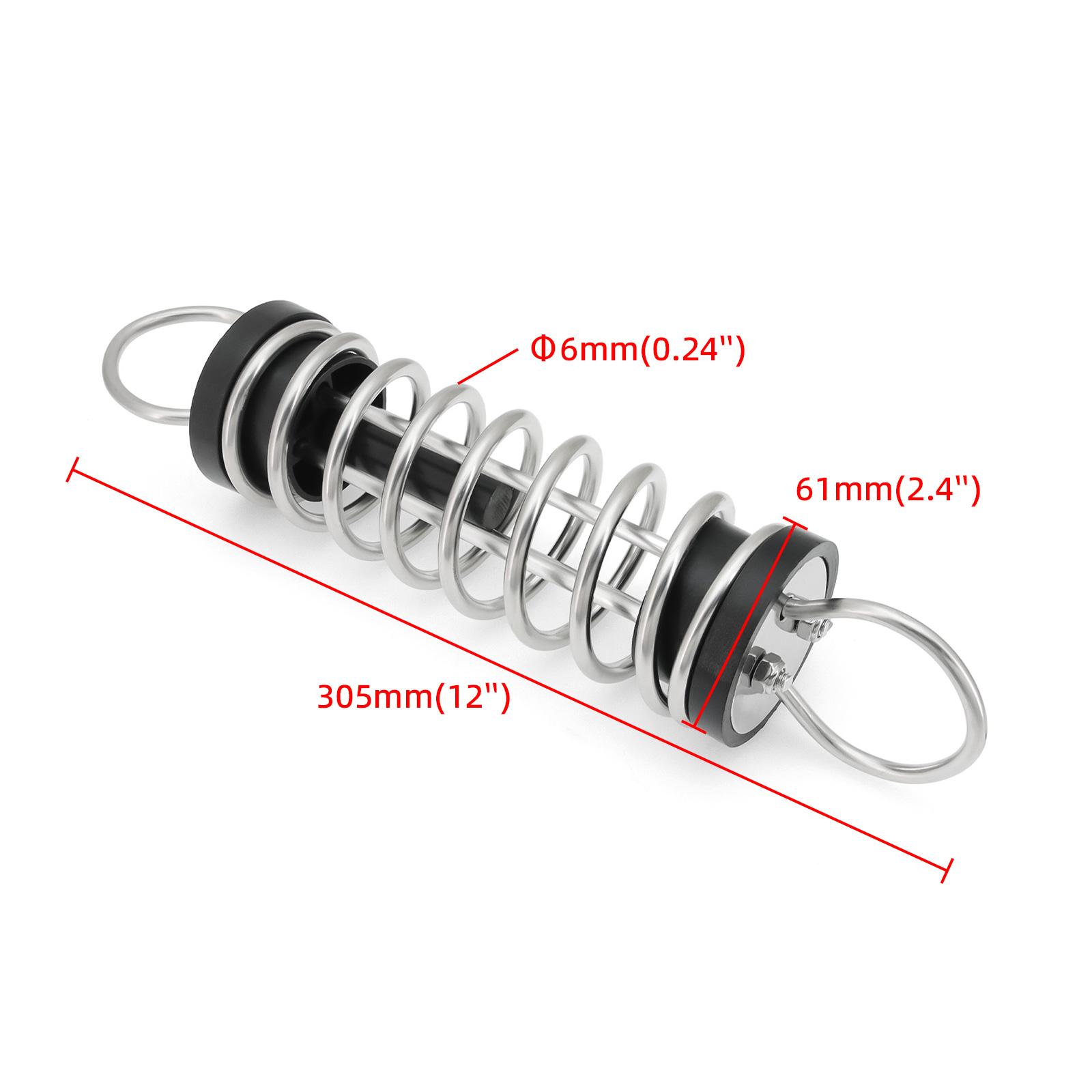 

Stainless Steel Marine Springs Dock Line Mooring Spring Dock Mooring Springs Shock Absorbing Boat Mooring Springs Accessories