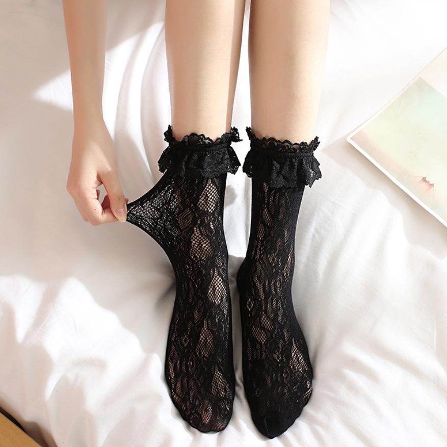 Women's Summer Lolita Over-the-Knee Lace Stockings - Cute Thigh Highs for Beautiful Legs