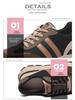 Golden Rabbit Women's Genuine Leather Height-Boosting Casual Sneakers 2024 - Breathable, Versatile Soft Sole Sports Shoes.