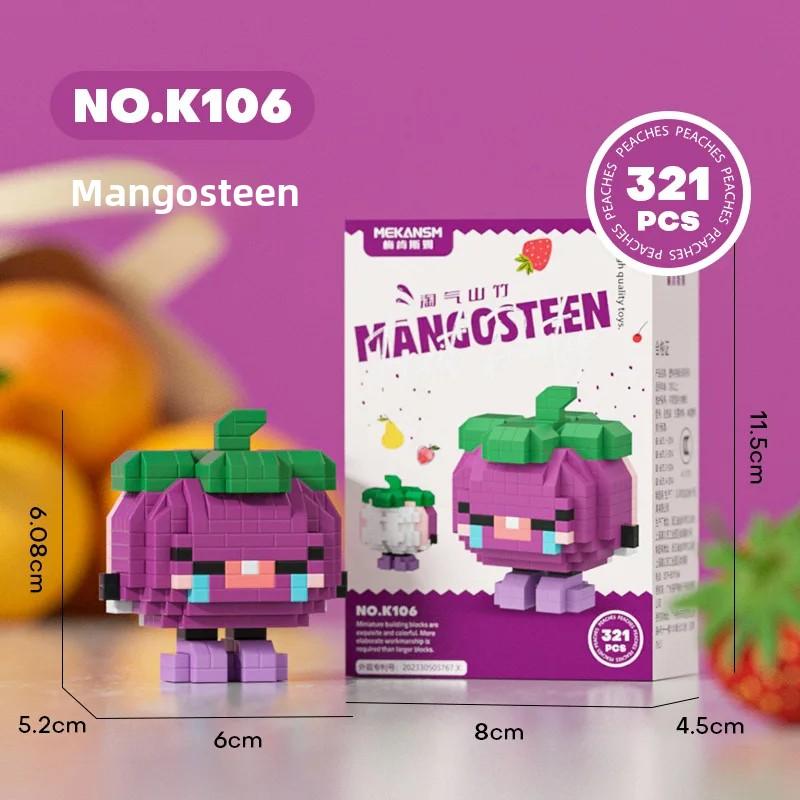 DIY bloková kreslená roztomilá 3D puzzle ovocná párty model mikročástic sestavitelná panenka stolní dekorace dětská hračka dárky