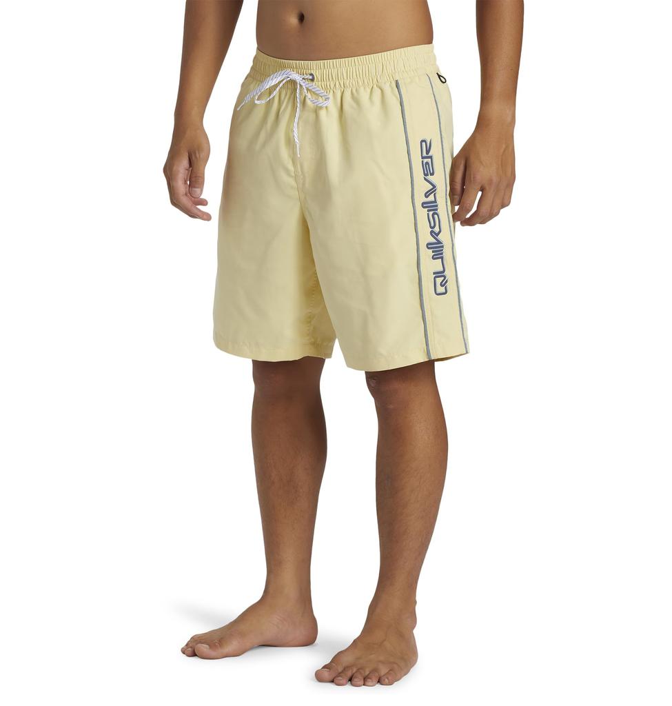 Quiksilver JAM Shorts, Double Piping, 19-inch Length, with Inner Shorts, AQYJV03157 YED0, Small