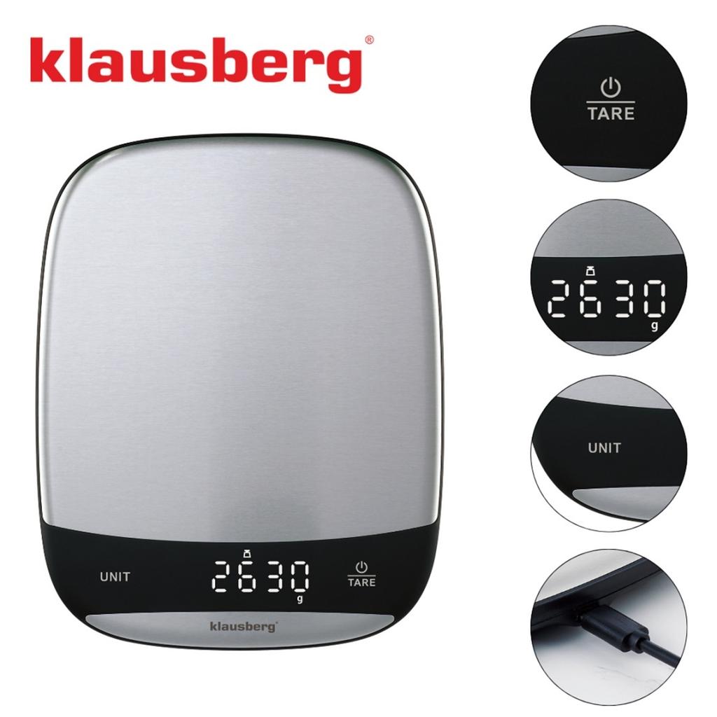 ELECTRONIC KITCHEN SCALE 10kg KLAUSBERG KB-7936