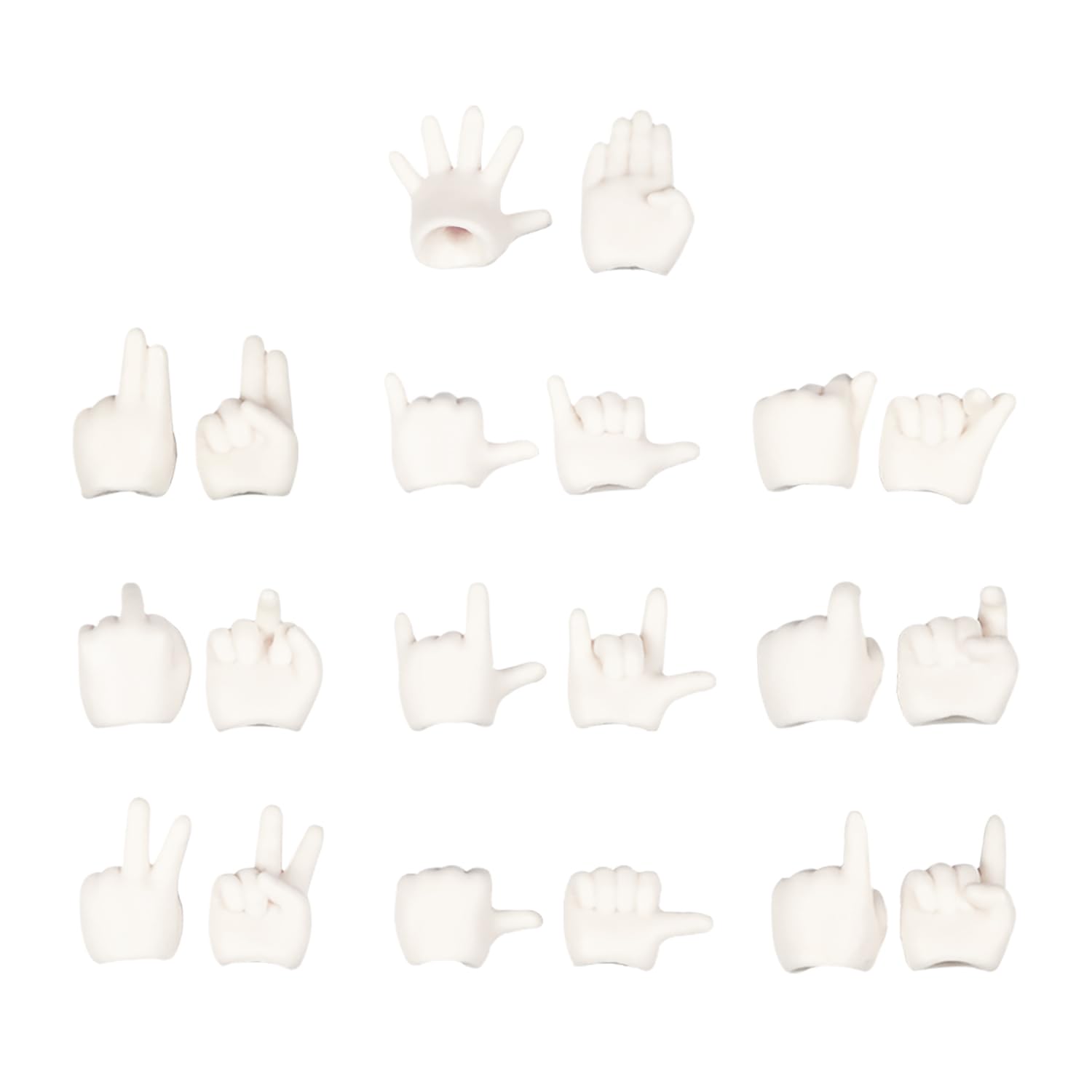 

YMY ob11 doll body replacement hand group super white (5 pairs)