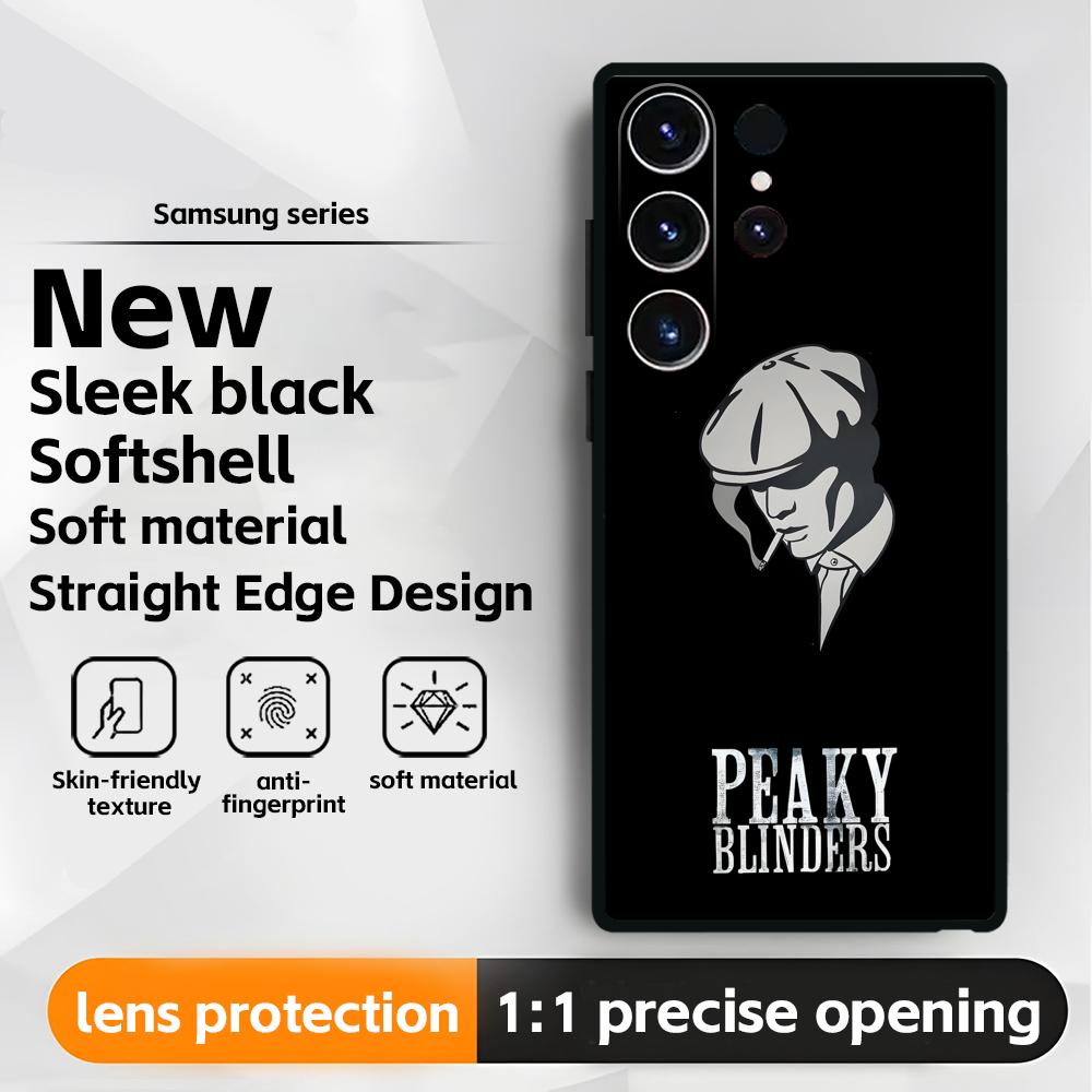 Phone Case For Samsung Galaxy S25 S24 S23 S22 S21 S20 Plus Ultra Note20 Thomas Shelby Peaky Blinders Soft Black