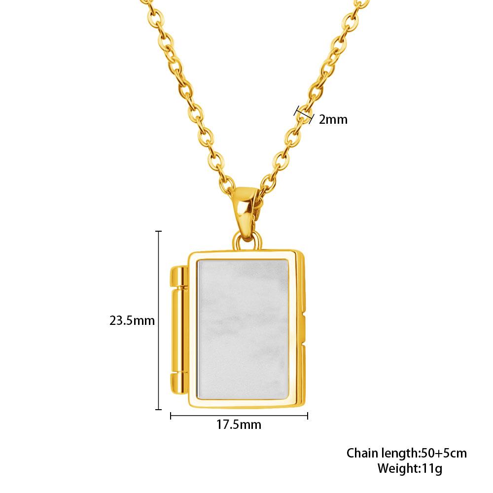 MaiLun Photo Album Pendant Necklace Personalized Photo Jewelry Gift for Valentine's Day