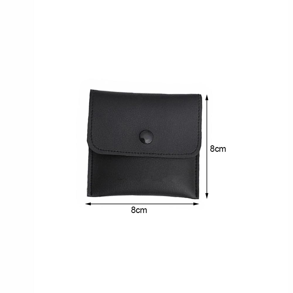 1 Stück PU Leder Schmuckverpackungsbeutel Halskette Ring Armband Ohrringe Organizer Aufbewahrung Druckknopf High End Mini Geschenk Schmuckbeutel KTY