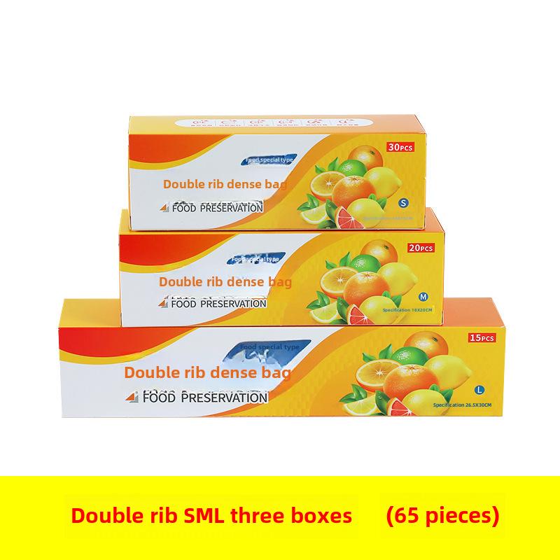 

Пакеты для хранения свежих продуктов с двойными ребрами для холодильника - утолщенные для охлаждения и заморозки