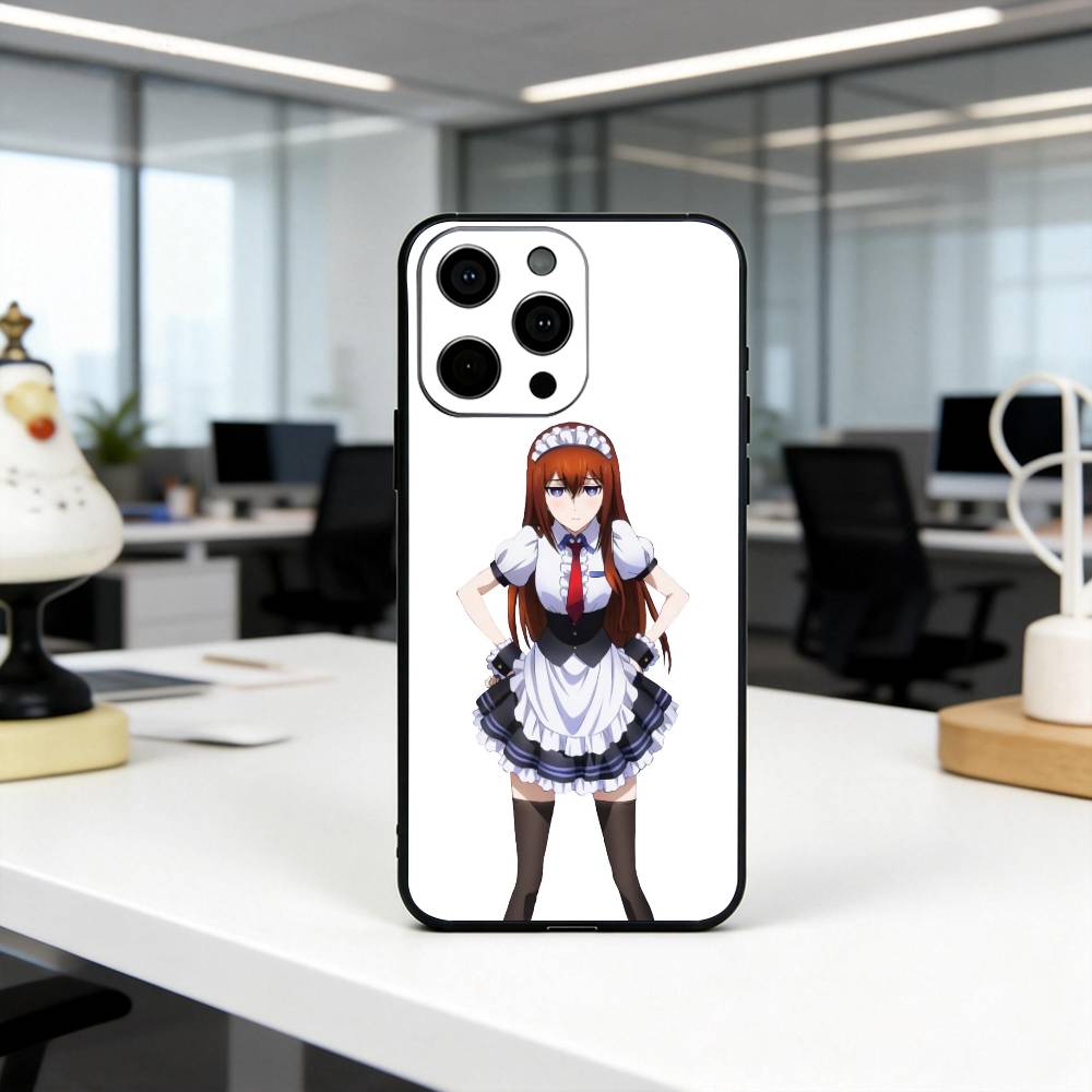 K-Kurisu M-STEINS GATE Makise-es Phone Case For iPhone 17, 16,15,14,13,12,11 Plus,Pro Max, Others Soft Black Cover