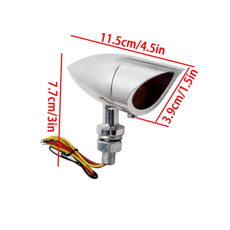 12V 10mm Motorcycle Turn Signal Lights Indicator Amber Motorbike Accessories for Harley Cafe Racer Bobber Chopper