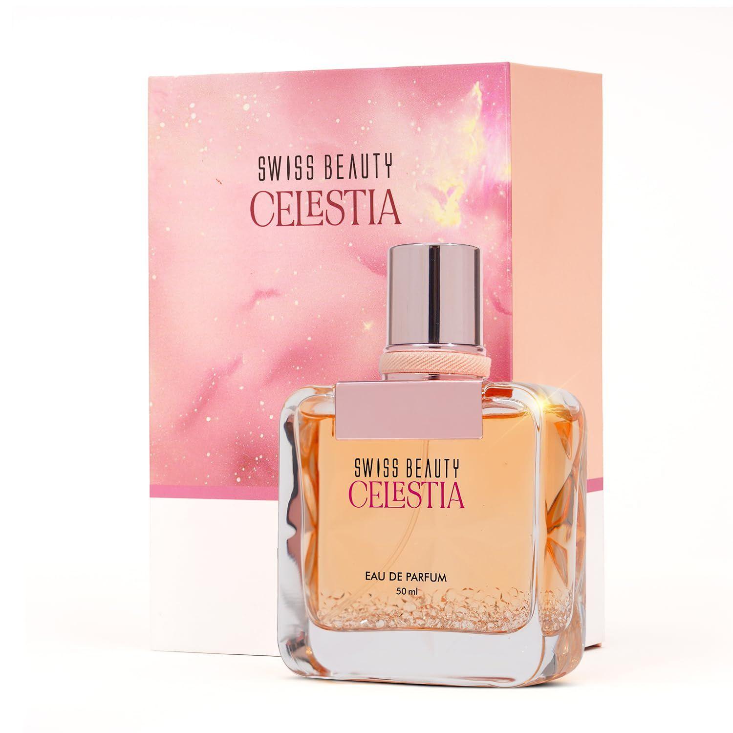 

Swiss Beauty Celestia Eau De Parfum | Long-Lasting | Ideal For Gifting | Middle Notes: Coffee & Almond | Base Note: Cedar | 50ml 50 ML