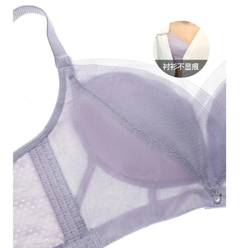 Women's Thin Sexy Bra Lace Mesh Deep V Gather Adjustment Type Underwear Female Large Size Bra Full Cup Thin Underwear Brassiere Without Steel Ring