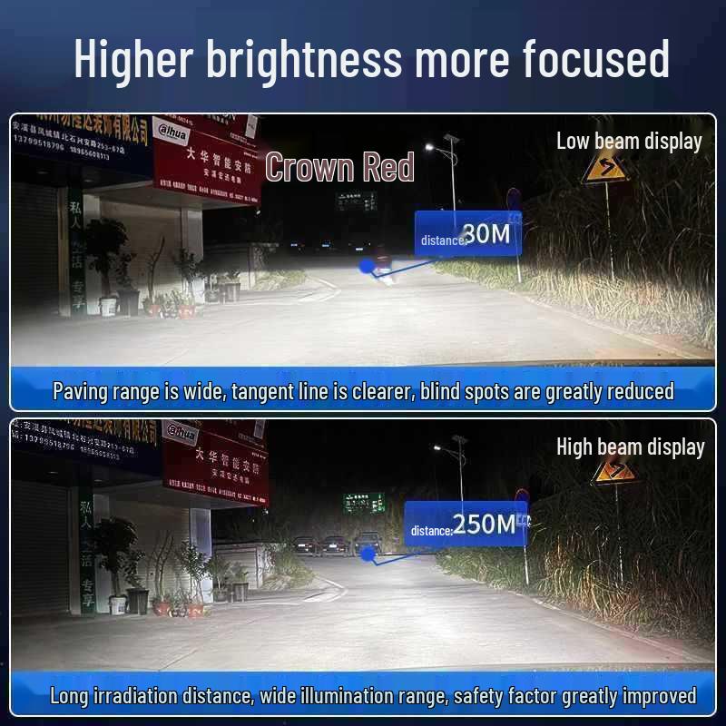 F3COB LED Car Headlight: H1 H4 H7 H11 9005 Bulb
