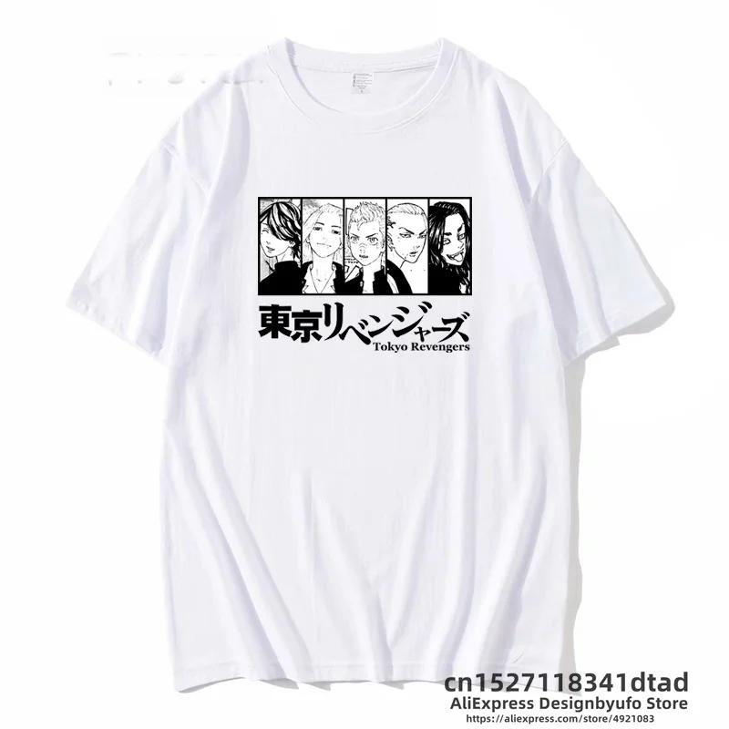 Mikey Draken Kazutora Baji Takemichi Tshirts for Women Unisex Tokyo Revengers T Shirt Short Sleeve Anime Print Tees Womens Tops