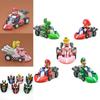 Super Mario Bros Kart Pull Back Car Action Figure Set 6 Pcs Colorful Collectibles