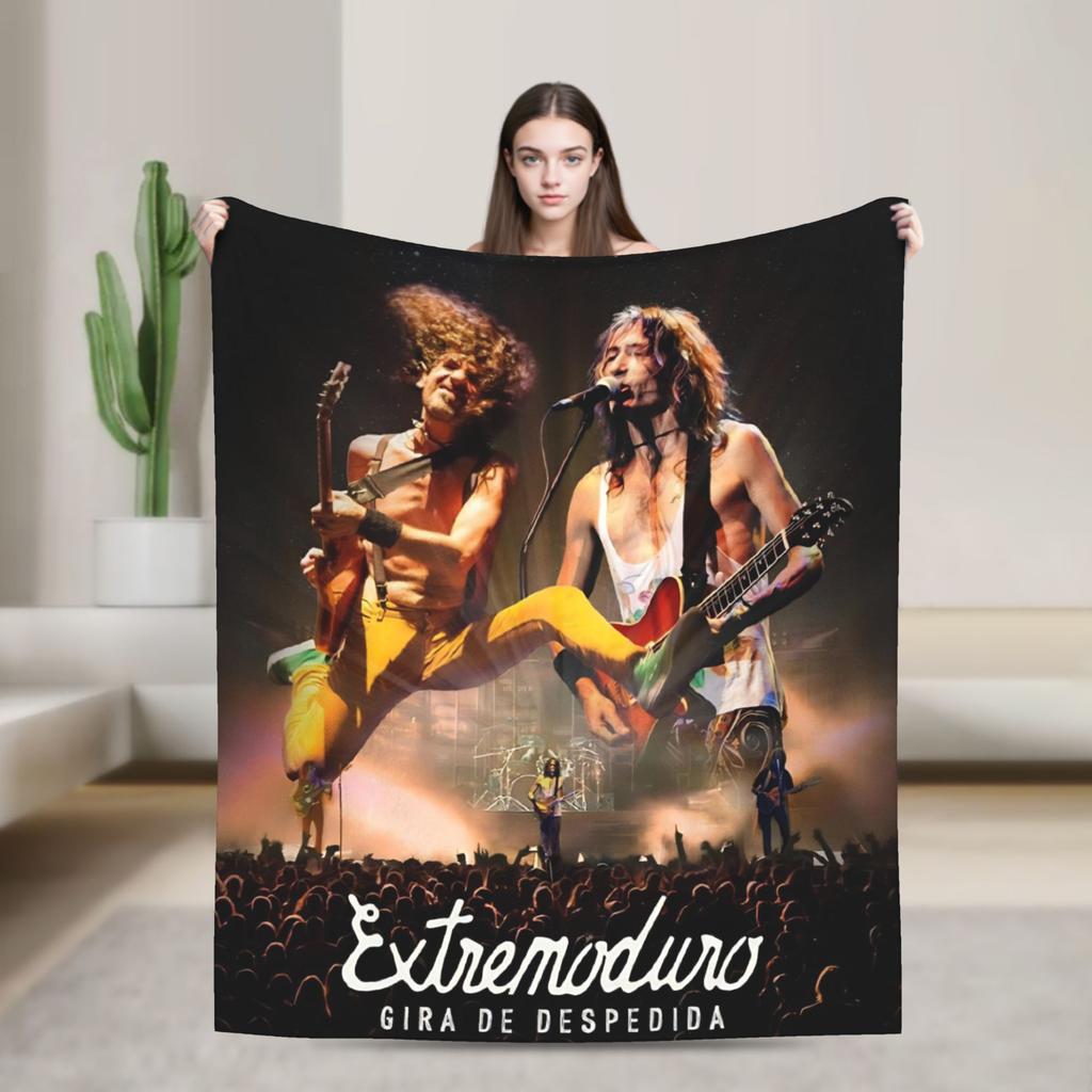 Coperta da viaggio Extremoduro Rock Band Premium Pile Flanella Leggera Coperta da Letto Coperta Morbida e Soffice Uso Stagione Singola