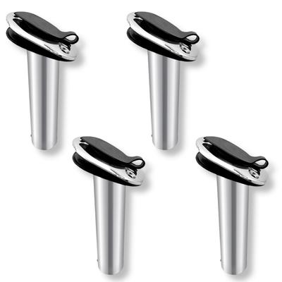 Lezalic Stainless Steel Flush-Mount Rod Holder for Boat Rails (15°, 30°, 90°) - Ideal for Fishing Rods, Jigging, and Tai Rubber Fishing On Boats, Fish