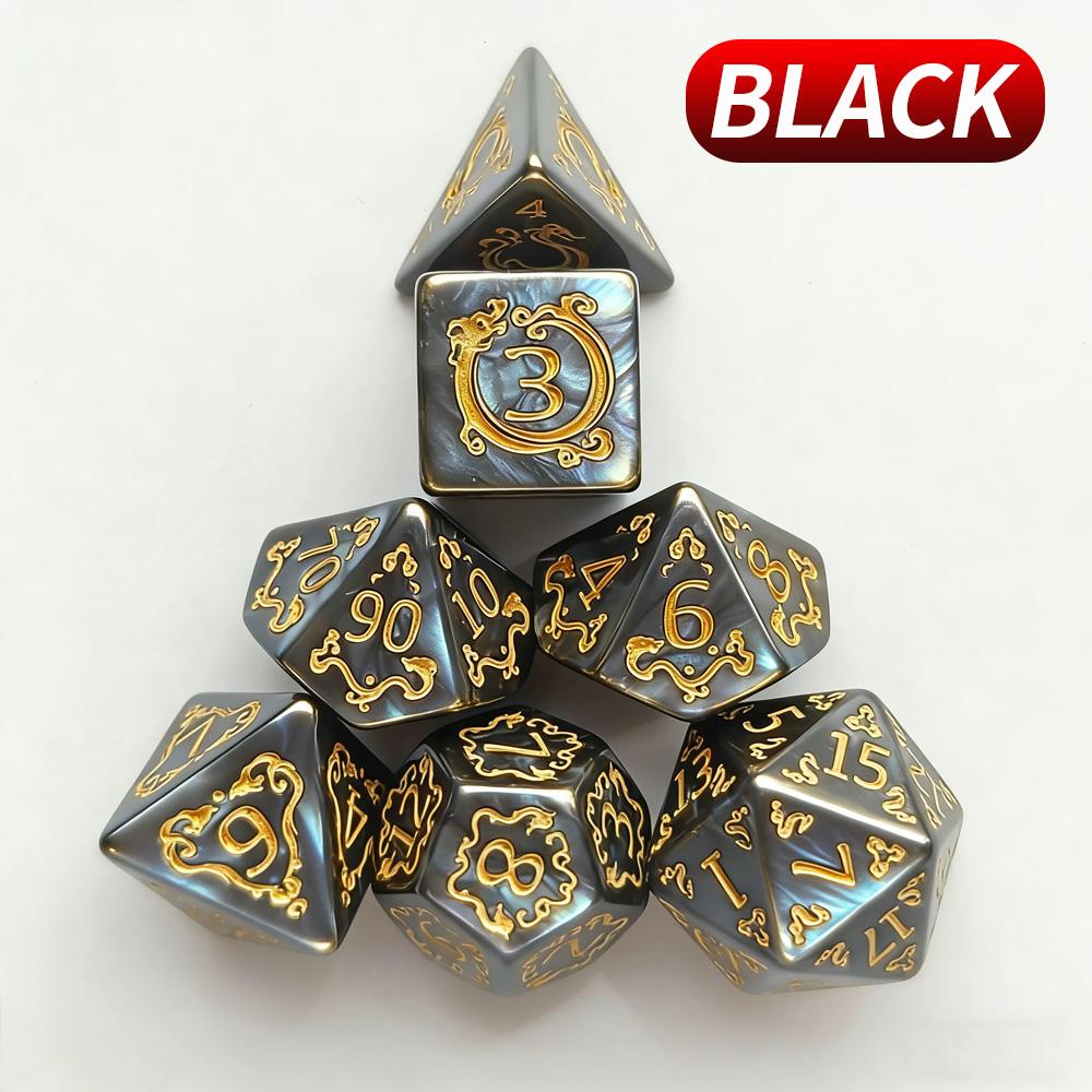 Dragon Design DND Dice Set 7 Piece - Polyhedral Dice for Tabletop RPG Board Game Gift & Gaming Supplies
