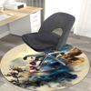 1pc Anime Design Round Carpet Office Chair Mat, Non Slip Rug for Home Decor, Living Room, Bedroom, Game Room, Festival Gift
