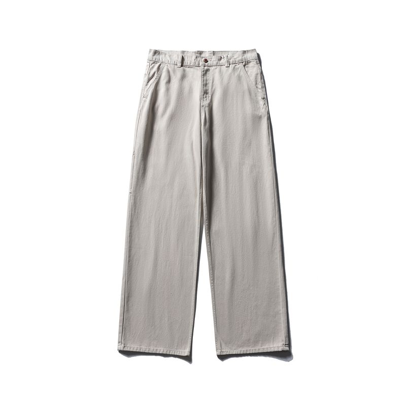 American Retro Spring and Autumn Simple Washed Distressed Jeans for Men, Trendy Street Style Versatile Loose Casual Straight-Leg Pants